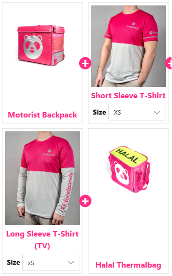 Car/Motorbike pandarider set (xs - XL)