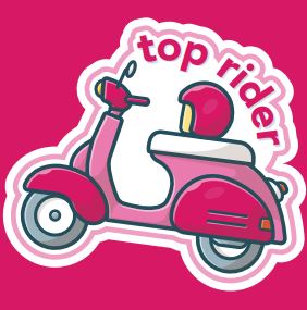 Top Rider Sticker